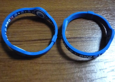 Blue Relieving Stress / Promoting Sleep Healthy Silicone Energy Bracelet Wristbands