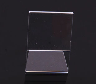 L Shape Clear Plastic Sign Holder / Acrylic Table top Sign Holder