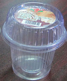 170ml Disposable Ice Cream Cups / Clear Plastic Sundae Cups PET