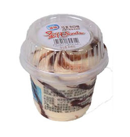 170ml Disposable Ice Cream Cups / Clear Plastic Sundae Cups PET