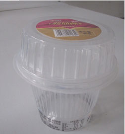 170ml Disposable Ice Cream Cups / Clear Plastic Sundae Cups PET