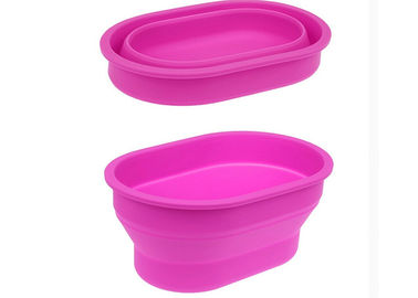 أدوات في الهواء الطلق الوردي سيليكون مطبخ قابل للغسل قابلة للطي سيليكون مخزن دلو